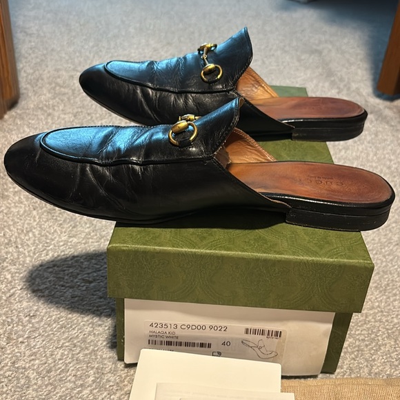 Gucci Princetown Mules 40. Black Slip ons. - Picture 5 of 16